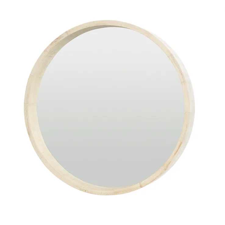 Whitewash mirror round 62cm