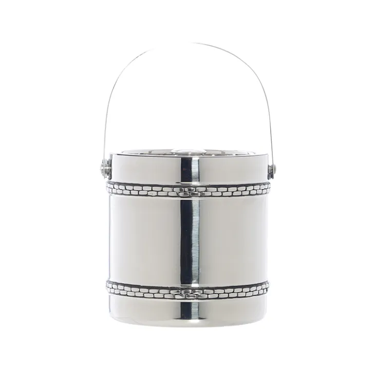 Silver / Black ice bucket