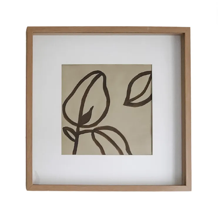 Brown Painted Leaf 1 Artwork 
