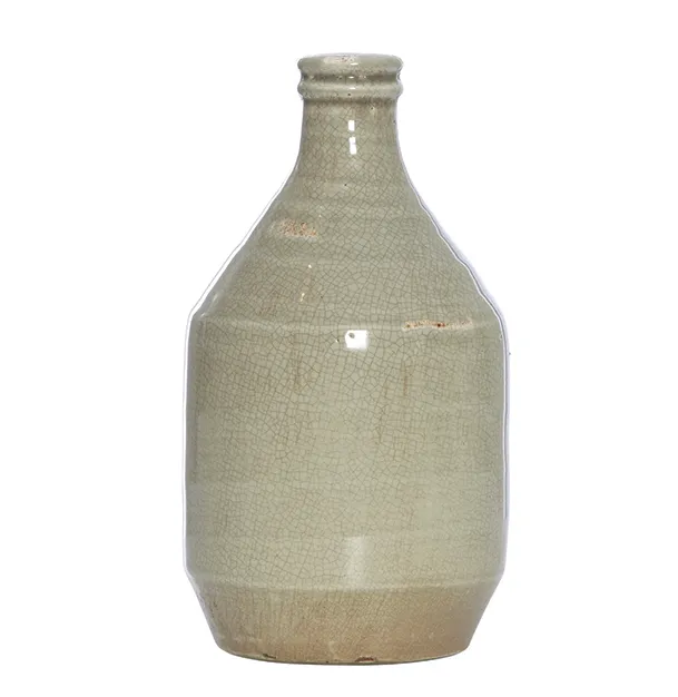 Ceramic green moss vase Large