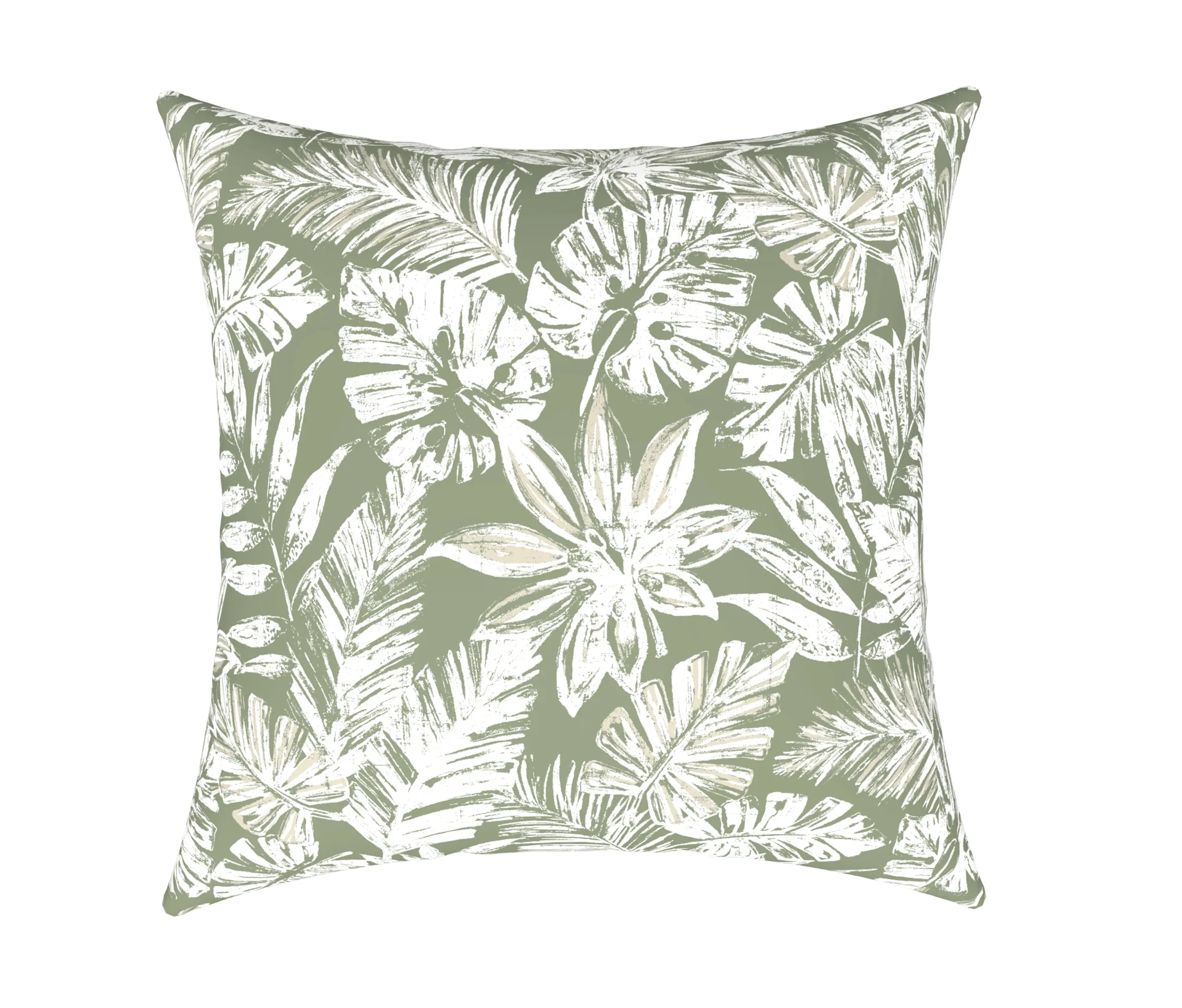 Outdoor Green Palm Cushion
