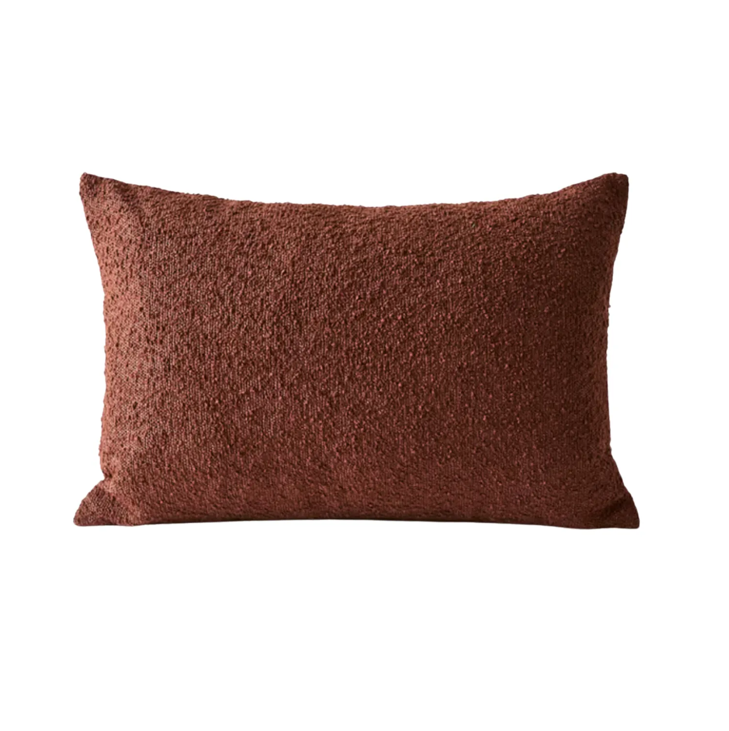 Deep Red Boucle Lumber Cushion