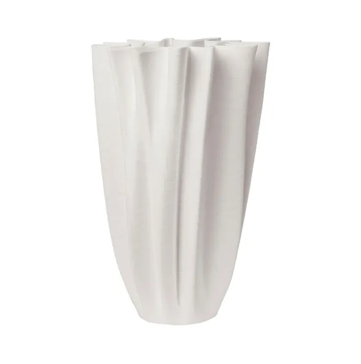 Bisque ceramic Crease Vase