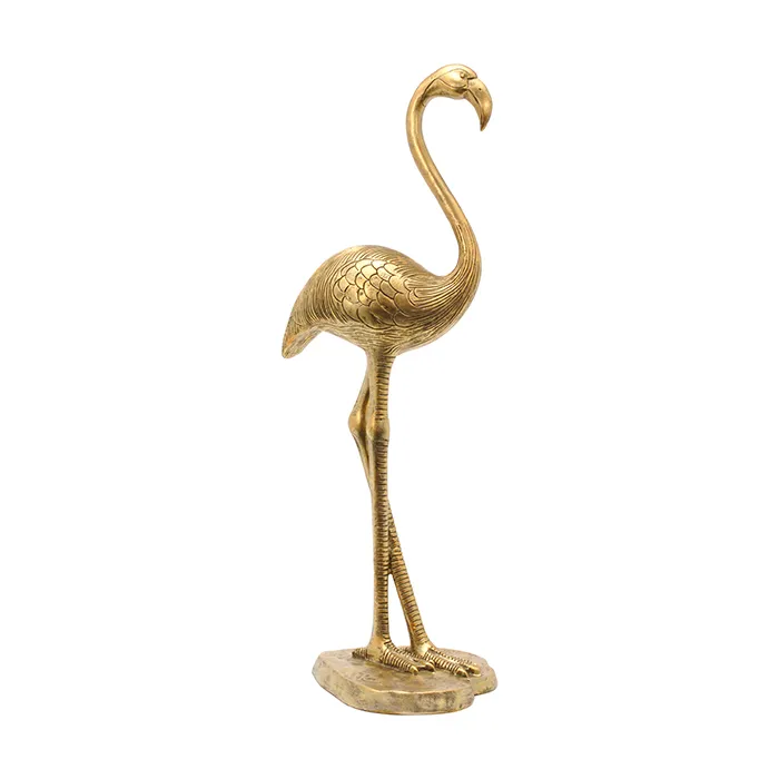 Resin gold flamingo large