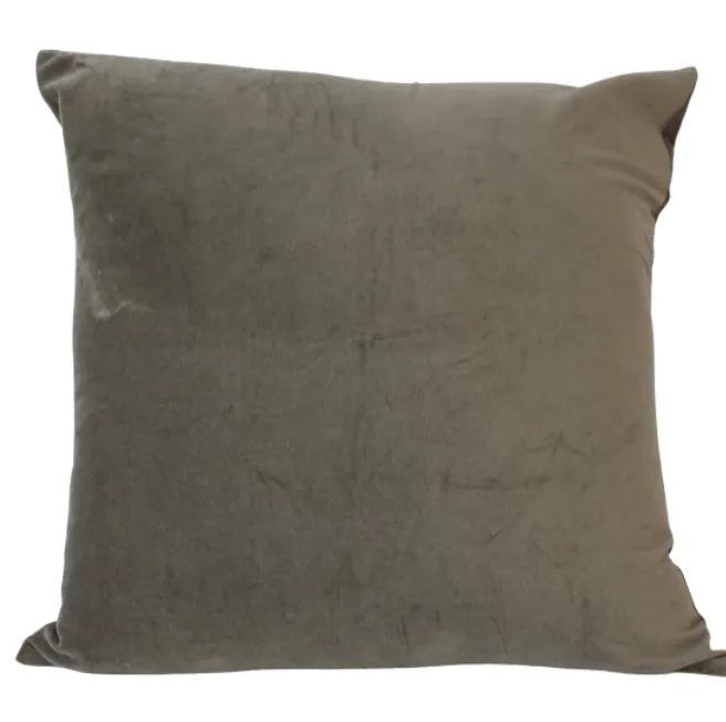 Green moss velvet feather cushion