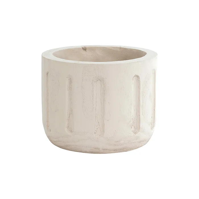 Light wooden pot