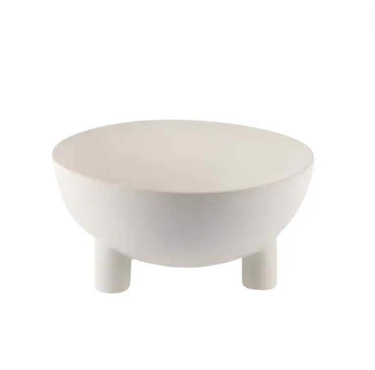 White Ceramic Footed Serving Bowl 