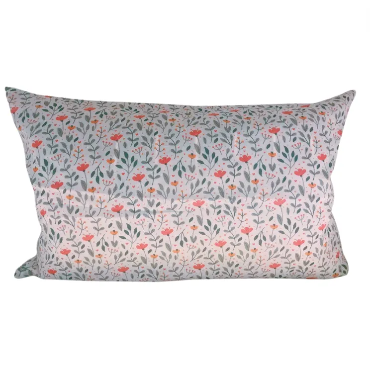 Pink Flower Lumber Cushion