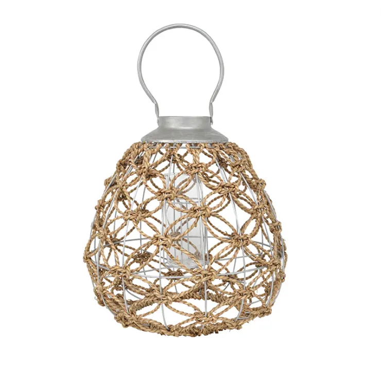 Rope and wire tear shape lantern