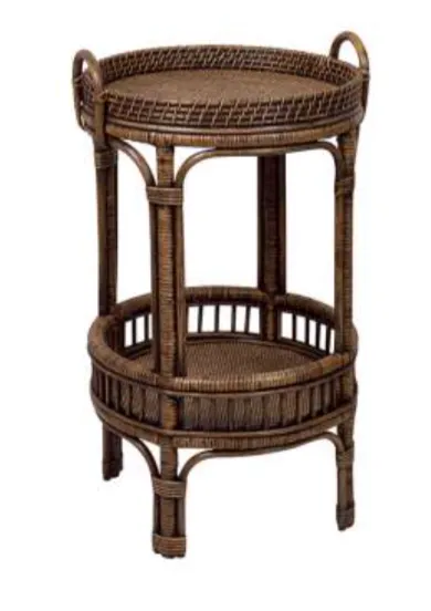 Brown bamboo shelf stand