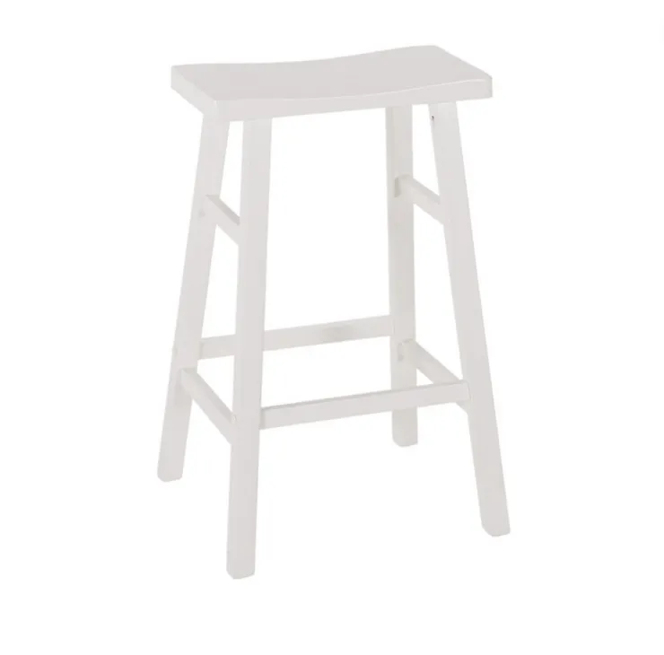 White Wooden Bar Stool