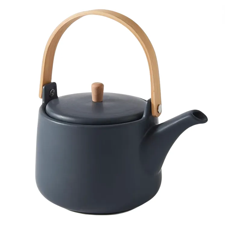 Navy Ceramic Tea Pot