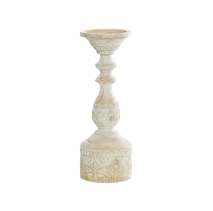 Resin Pine Wash Candle Holder Small