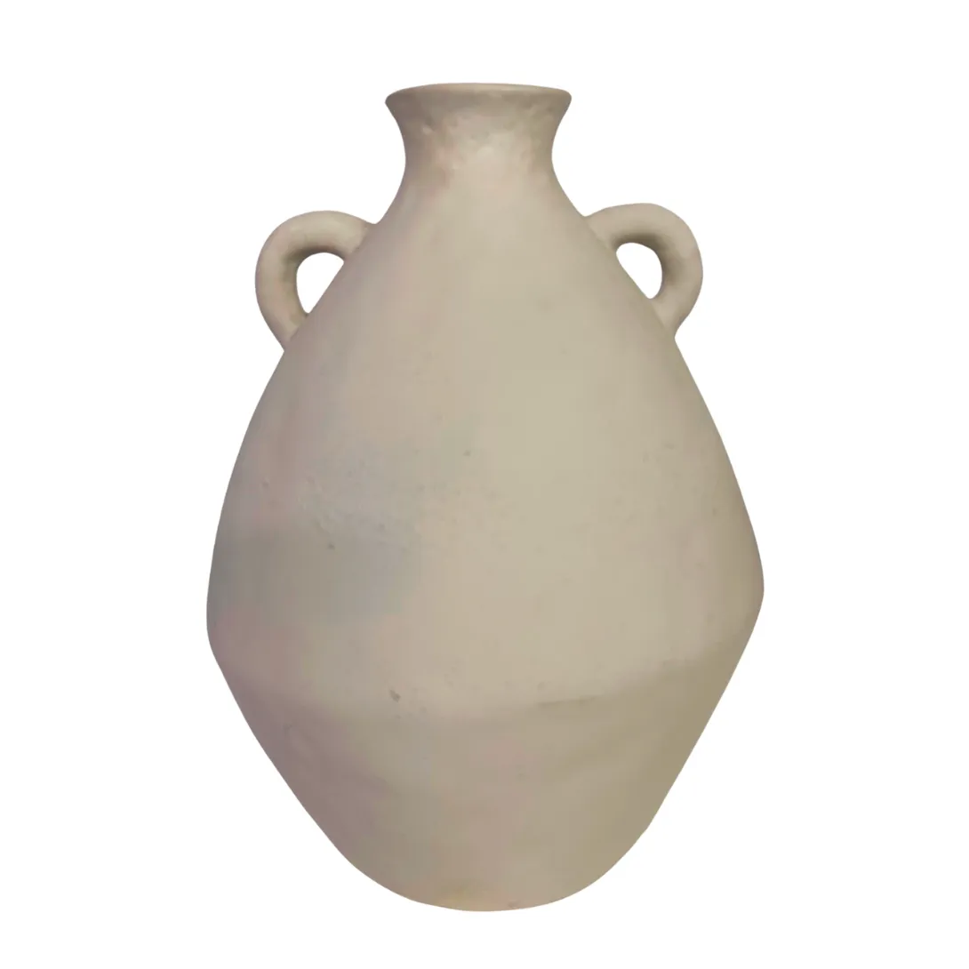 Beige Vase with Handles
