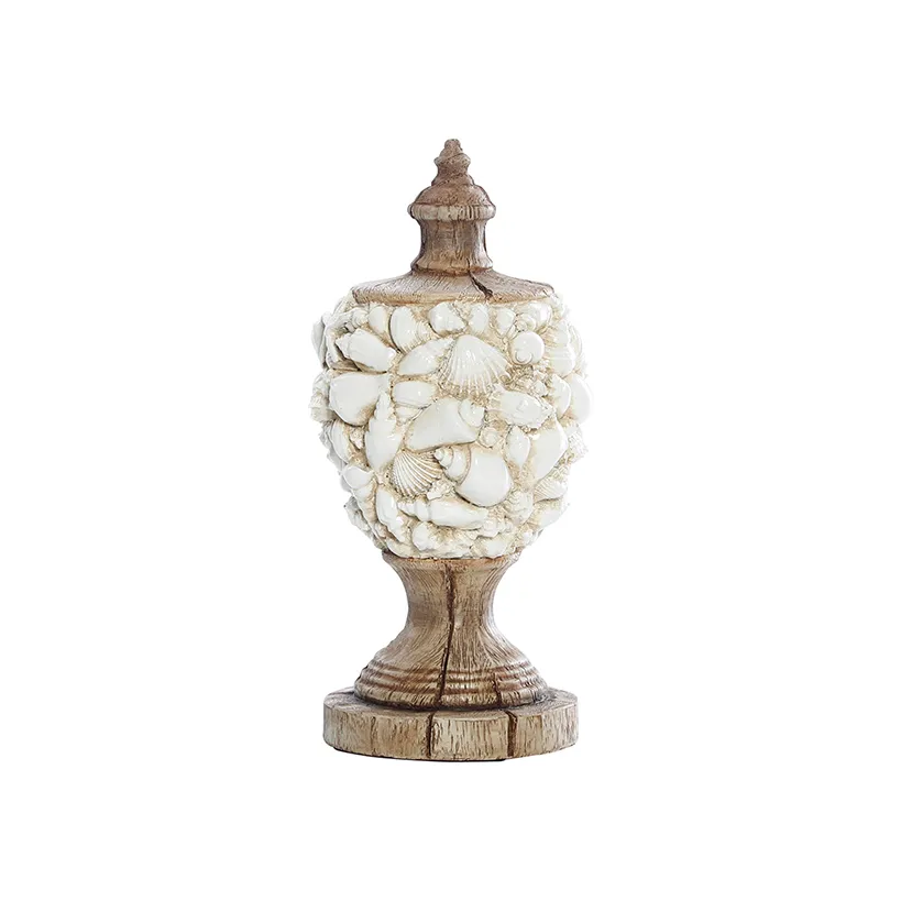 Resin wooden shell ornament sml