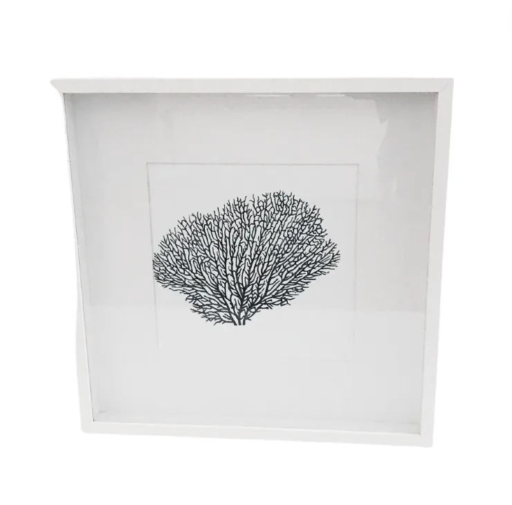 Navy coral art print 1