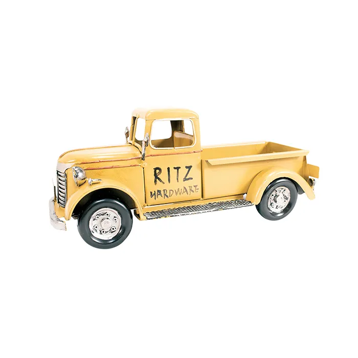 Tin yellow pickup truck