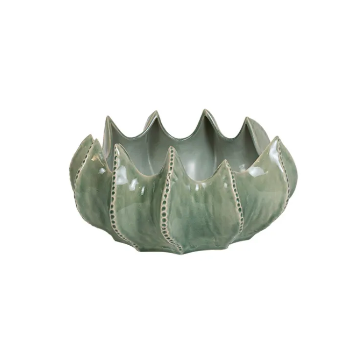 Green Ceramic Pointy Bowl