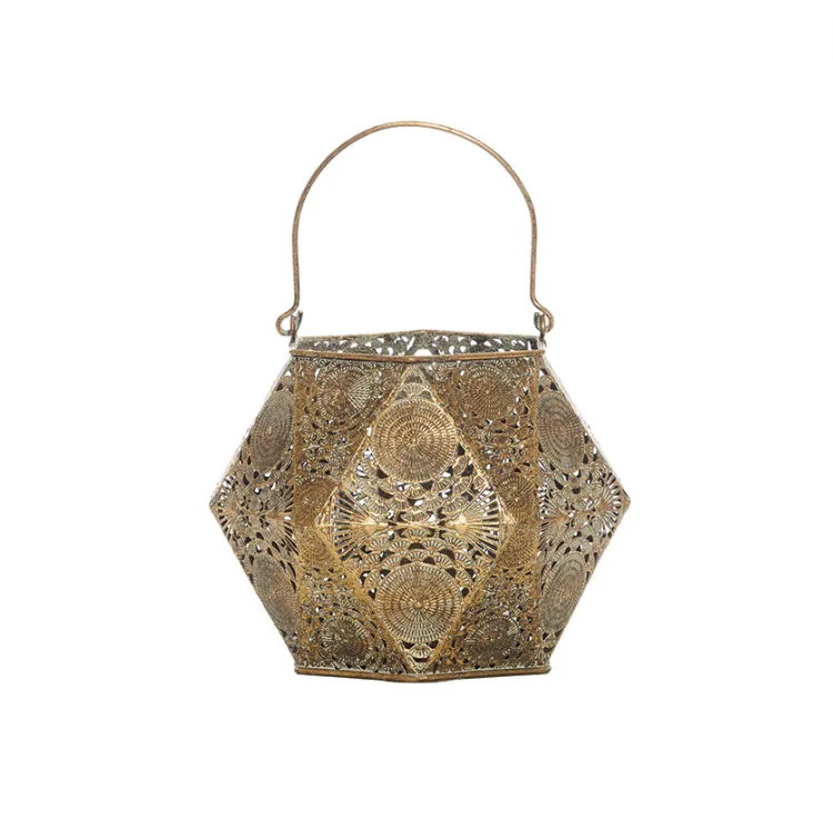 Gold hexagon lantern
