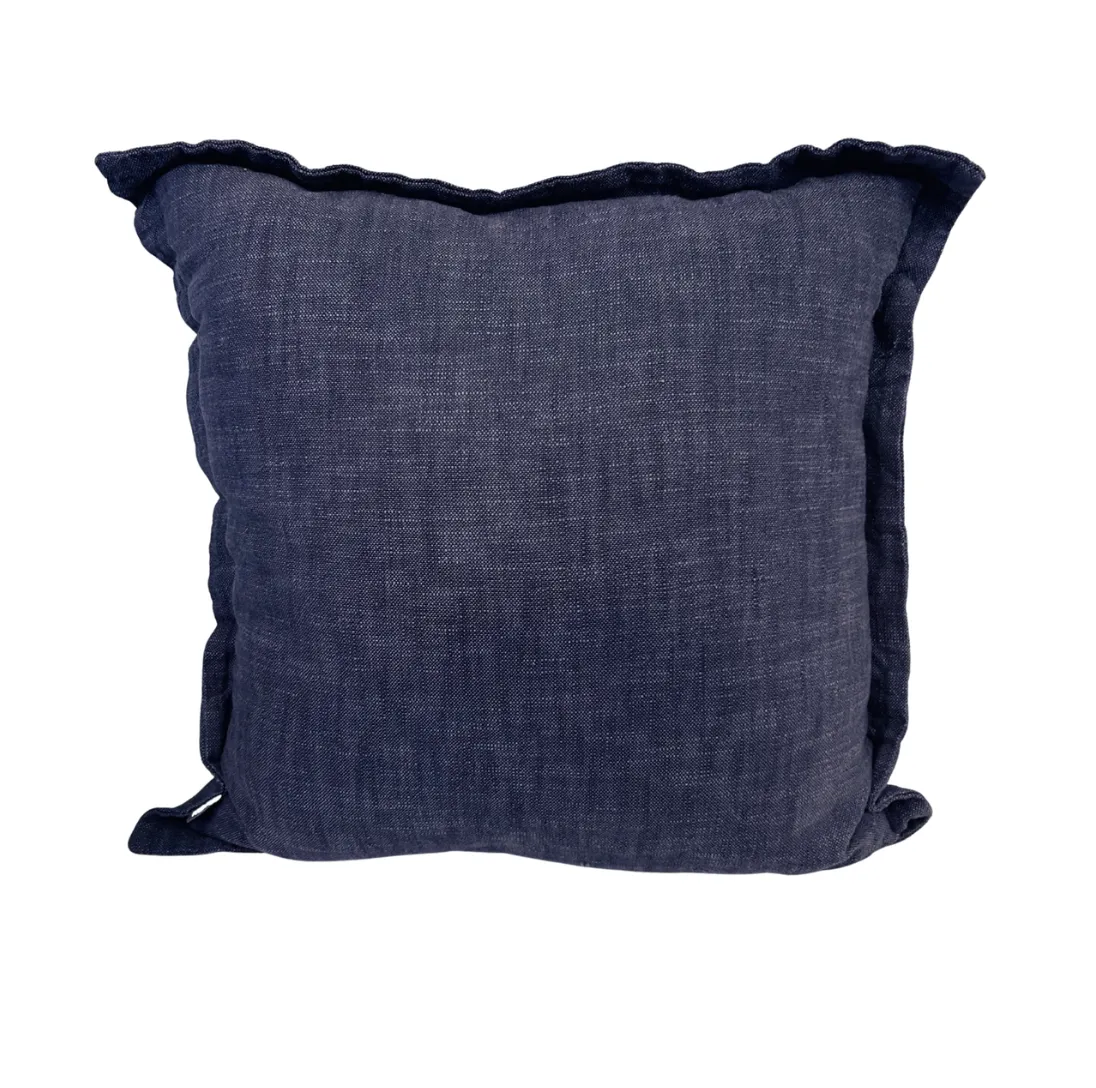 Navy Linen Cushion