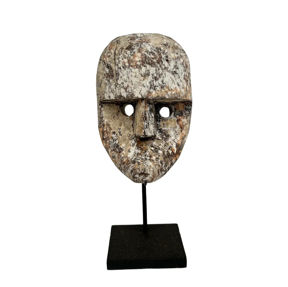 Wooden Mask on Stand