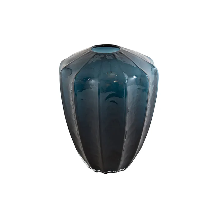 Glass blue vase