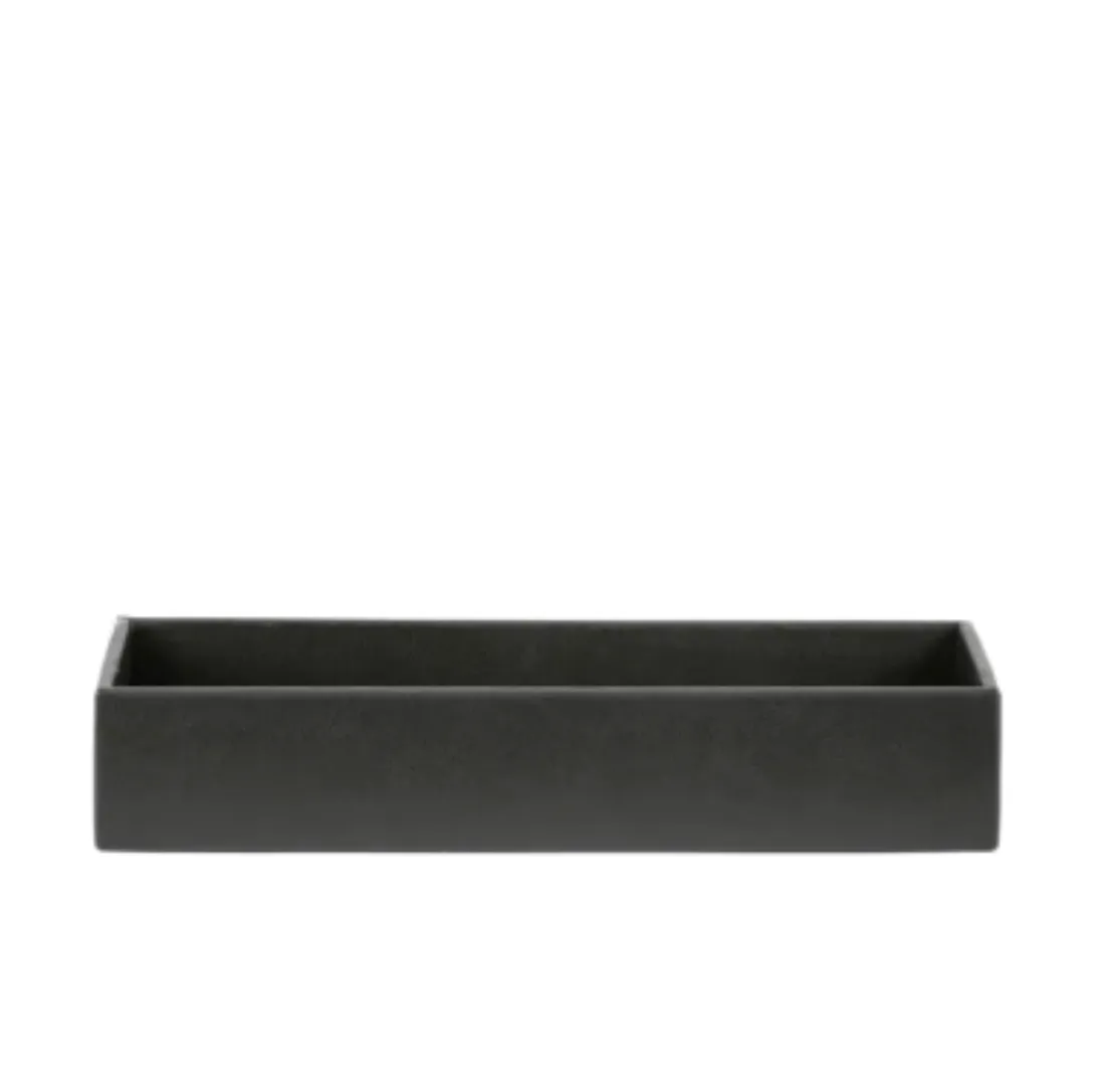 Black Leather Accessories Tray