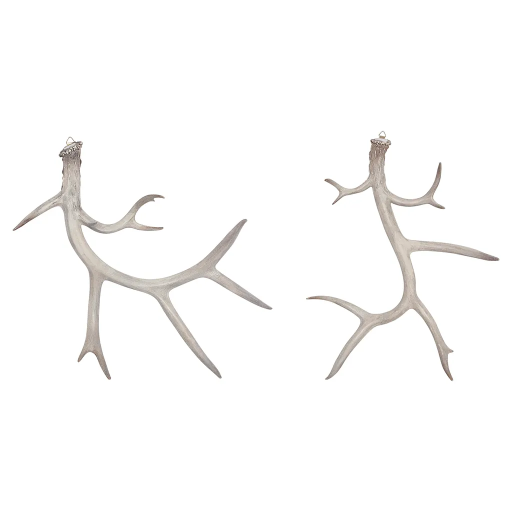 Whitewash antler set 2