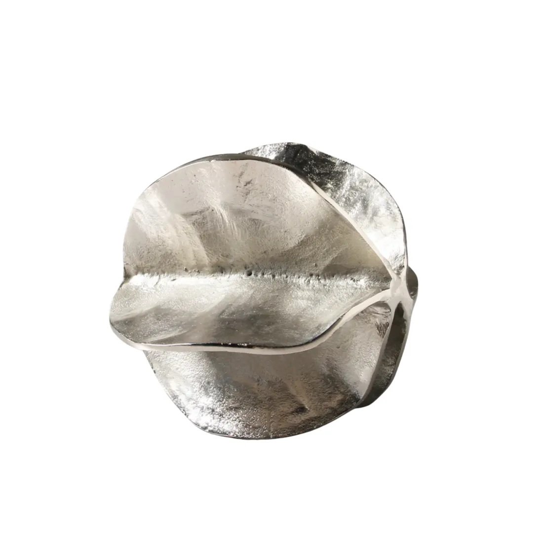 Silver Metal Pod Sculpture