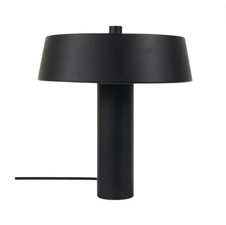 Black Metal Short Flat Lamp