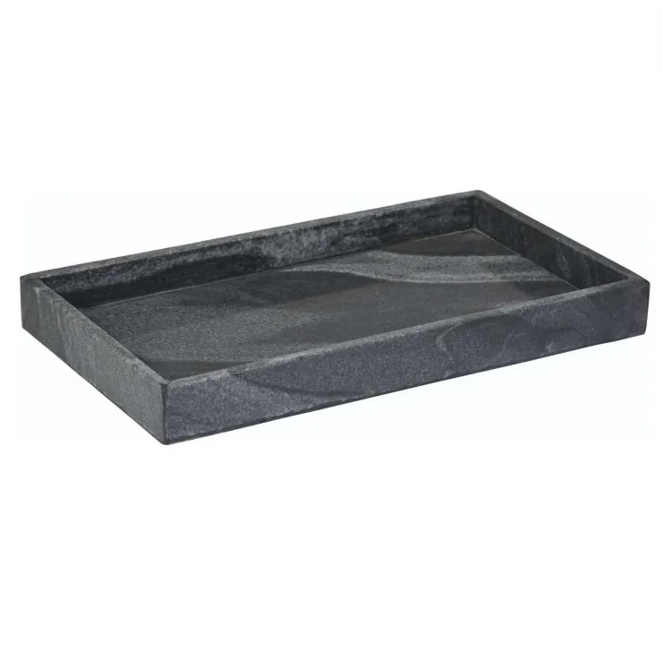 Marble Black Rectangle Tray