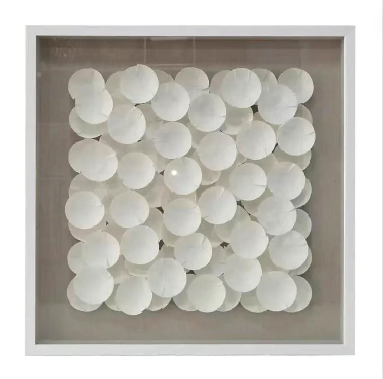 White Disc Square Art