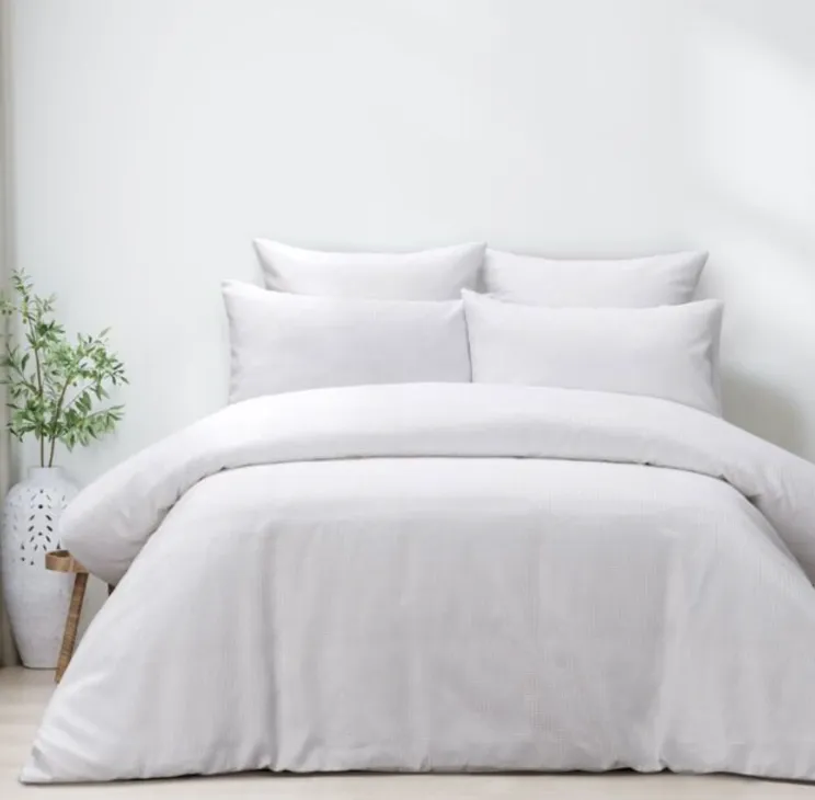 KB White Plain Cotton Set