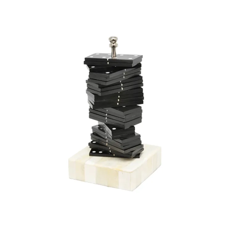 Resin Black & White Domino’s on stand