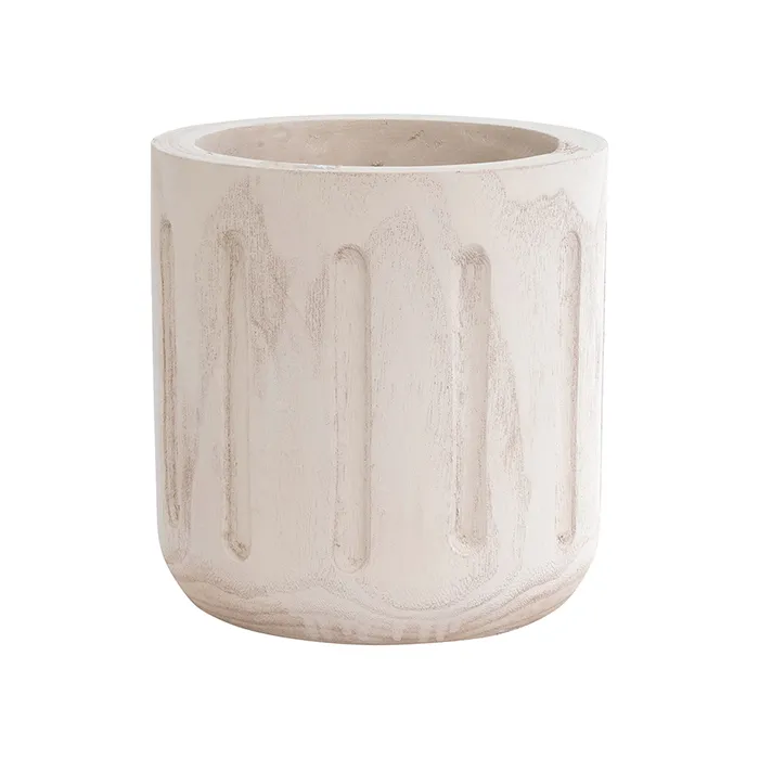 Light wooden pot large