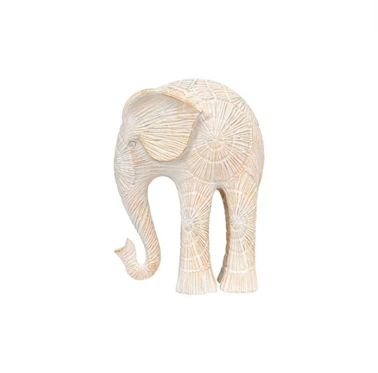 Resin Pinewash Elephant Small