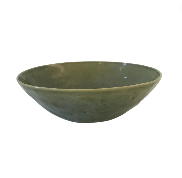 Green Glazed Bowl Large