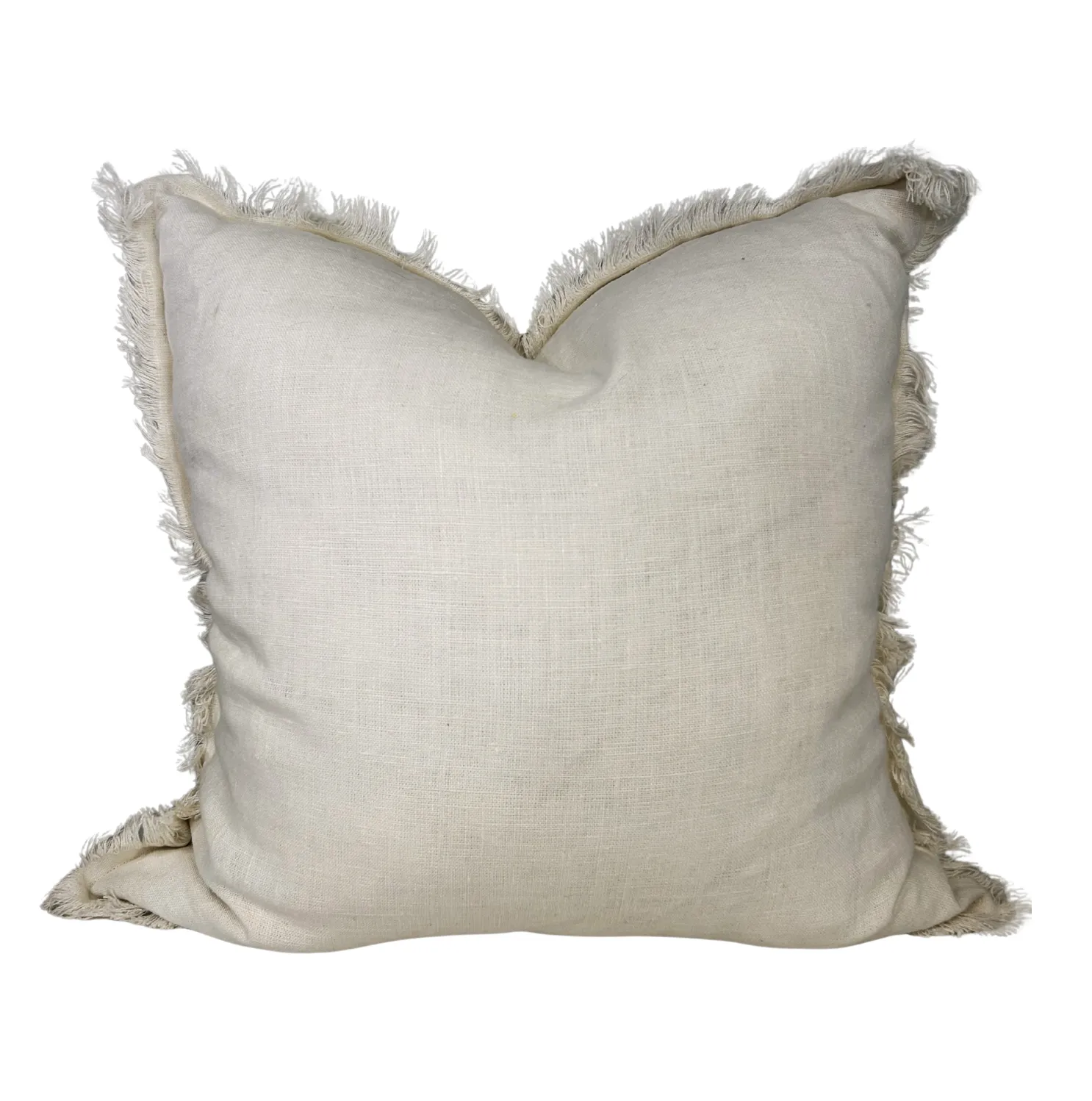 Cream Fringe Euro Cushion