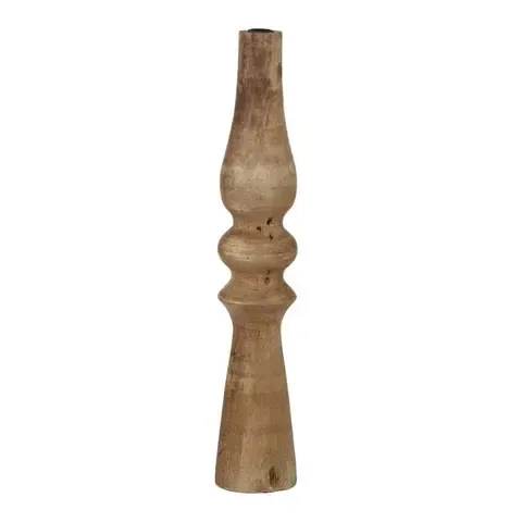 Wood Candle Holder Natural Large