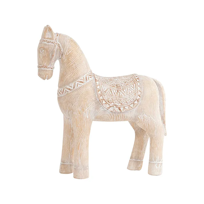 Horse resin pine wash saddled small