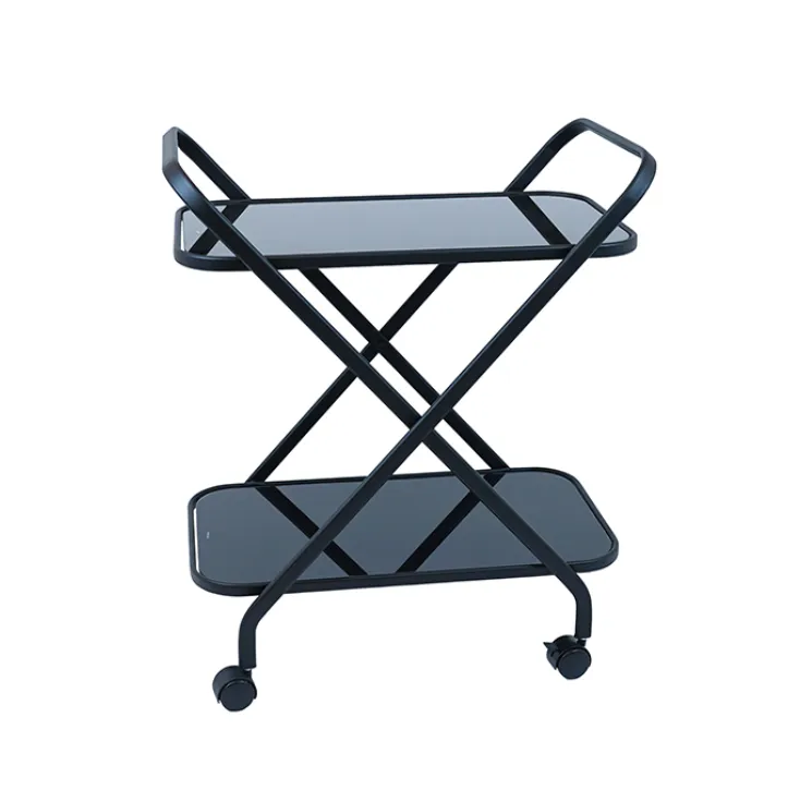 Black on Black rectangle Bar Cart