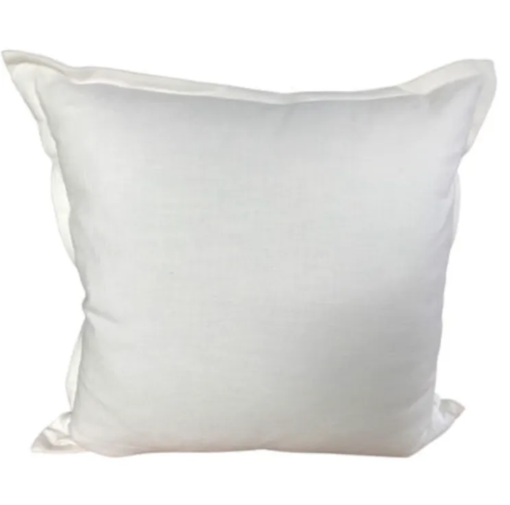 White Heavy weight french linen feather cushion