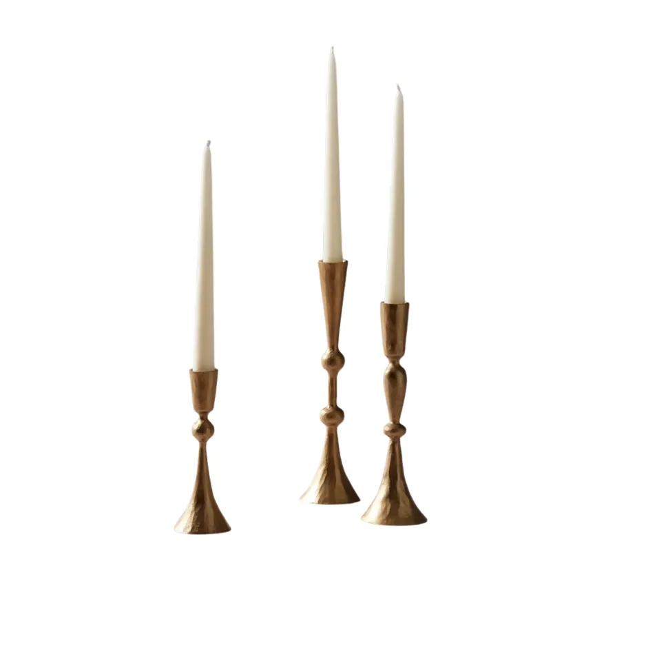 Gold Brass Candle Holder 