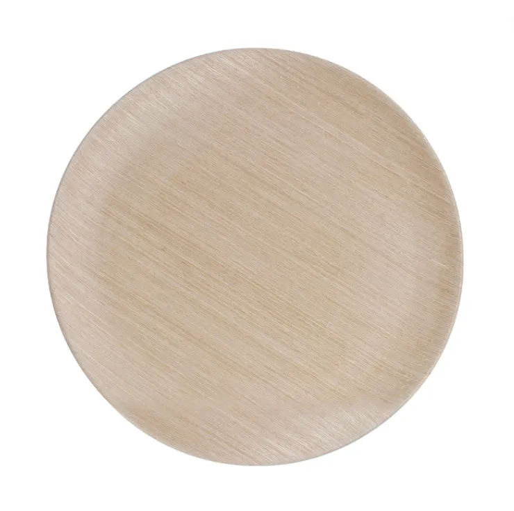 Round mdf blonde wood platter lge