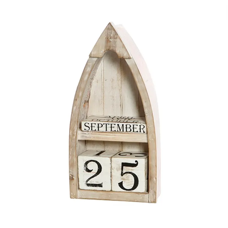 Timber Washed Boat Calendar