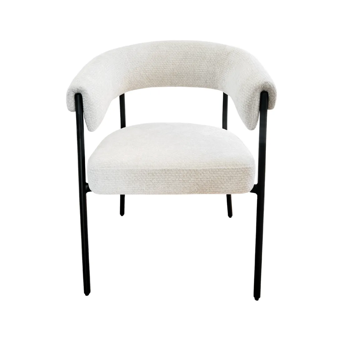 Ava Black & Off White Dining Chair
