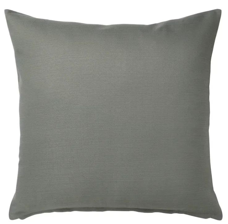 Blue Linen 2 plain feather cushion