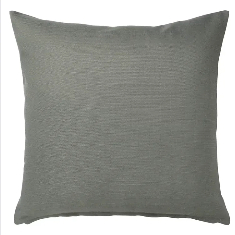 Blue Linen plain feather cushion