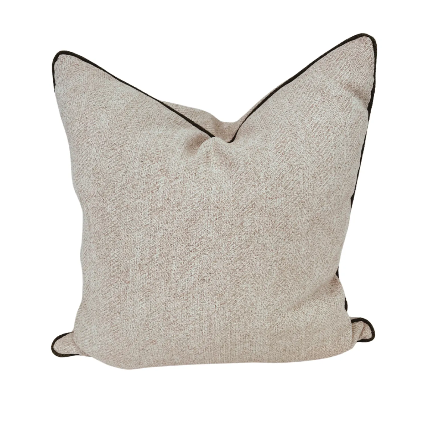 Natural with green Piping Cushion