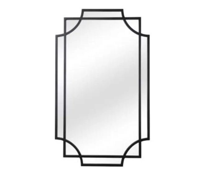 Black Metal Mirror Double Edge